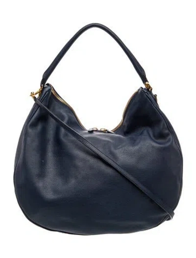 Pre-owned Mark Cross Leather Top Handle Bag In Blue