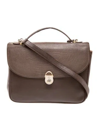 Pre-owned Mark Cross Leather Top Handle Bag In Brown