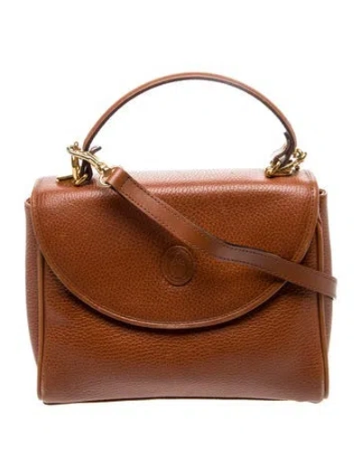 Pre-owned Mark Cross Leather Top Handle Bag In Brown