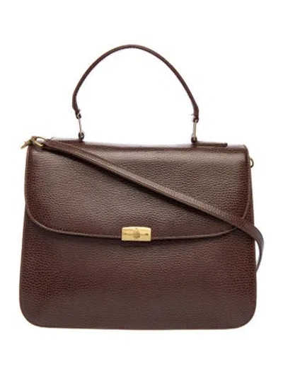 Pre-owned Mark Cross Leather Top Handle Bag In Brown