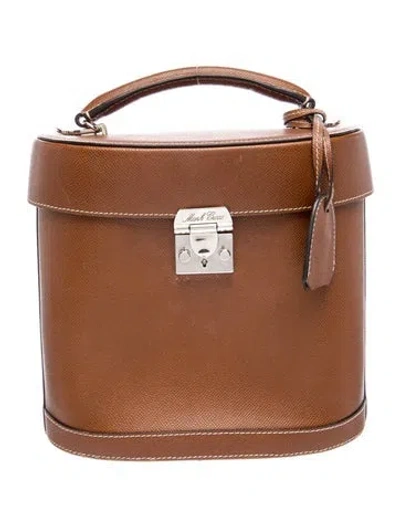 Pre-owned Mark Cross Leather Top Handle Bag In Brown