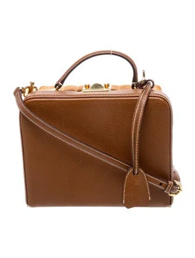Pre-owned Mark Cross Leather Top Handle Bag In Brown