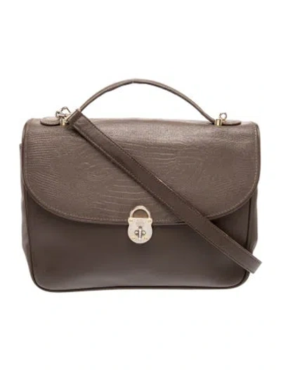Pre-owned Mark Cross Leather Top Handle Bag In Brown