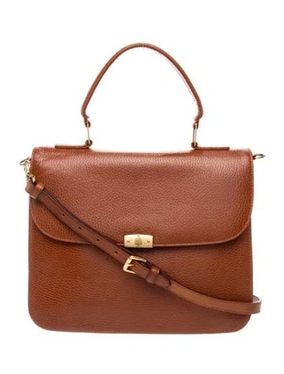 Pre-owned Mark Cross Leather Top Handle Bag In Brown