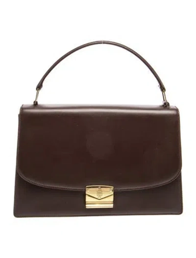 Pre-owned Mark Cross Leather Top Handle Bag In Brown