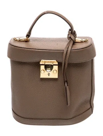 Pre-owned Mark Cross Leather Top Handle Bag In Brown