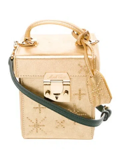 Pre-owned Mark Cross Leather Top Handle Bag In Gold