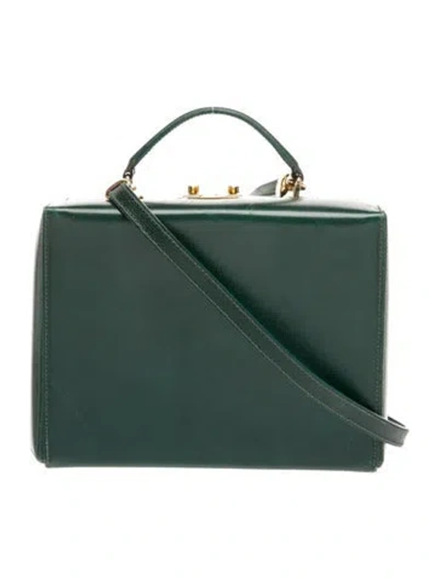 Pre-owned Mark Cross Leather Top Handle Bag In Green