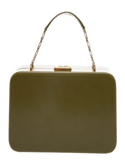 Pre-owned Mark Cross Leather Top Handle Bag In Green