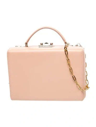 Pre-owned Mark Cross Leather Top Handle Bag In Neutral