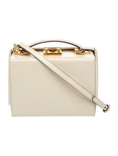 Pre-owned Mark Cross Leather Top Handle Bag In Neutrals