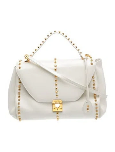 Pre-owned Mark Cross Leather Top Handle Bag In Neutrals