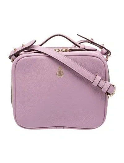 Pre-owned Mark Cross Leather Top Handle Bag In Purple