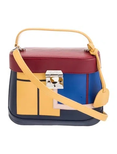 Pre-owned Mark Cross Leather Top Handle Bag In Red