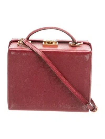 Pre-owned Mark Cross Leather Top Handle Bag In Red