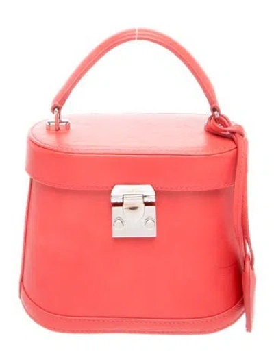 Pre-owned Mark Cross Leather Top Handle Bag In Red