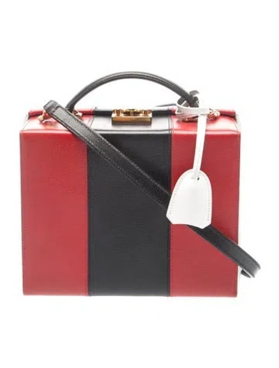 Pre-owned Mark Cross Leather Top Handle Bag In Red