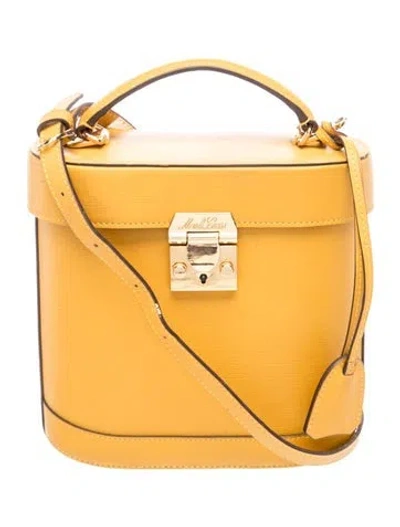 Pre-owned Mark Cross Leather Top Handle Bag In Yellow