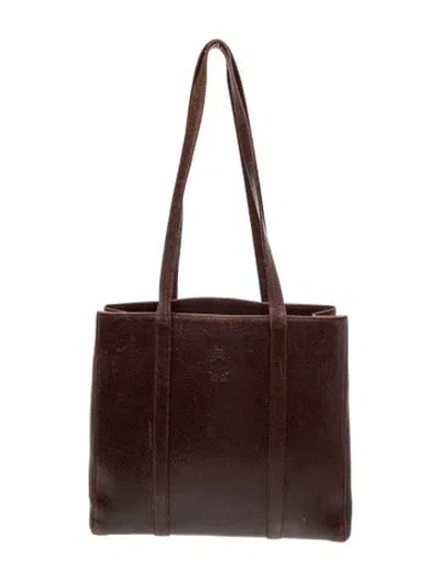 Pre-owned Mark Cross Leather Tote In Brown