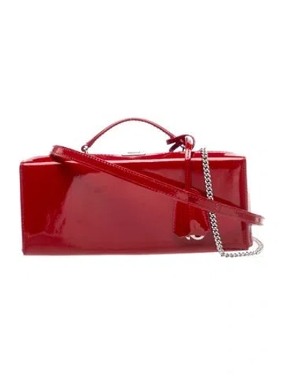 Pre-owned Mark Cross Patent Leather Evening Bag In Red