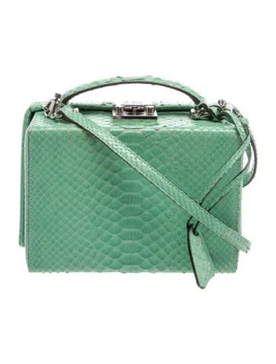 Pre-owned Mark Cross Python Crossbody Bag In Green
