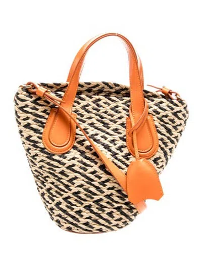 Pre-owned Mark Cross Raffia Crossbody Bag In Neutrals
