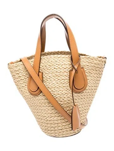 Pre-owned Mark Cross Raffia Top Handle Bag In Neutral
