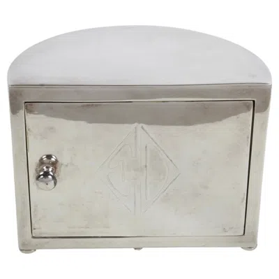 Pre-owned Mark Cross Rare  London Art Deco Silver-plated Revolving Cigarette Dispenser Box