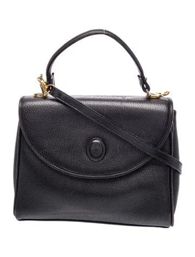 Pre-owned Mark Cross Signature Top Handle Bag In Black