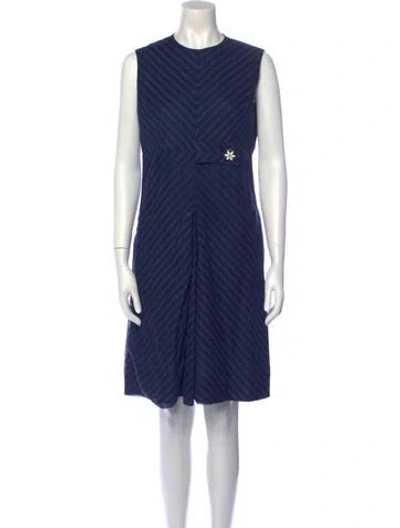 Pre-owned Mark Cross Vintage Knee-length Dress In Blue