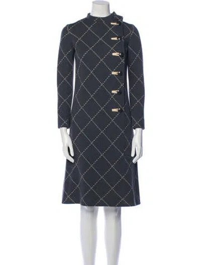 Pre-owned Mark Cross Vintage Knee-length Dress In Gray