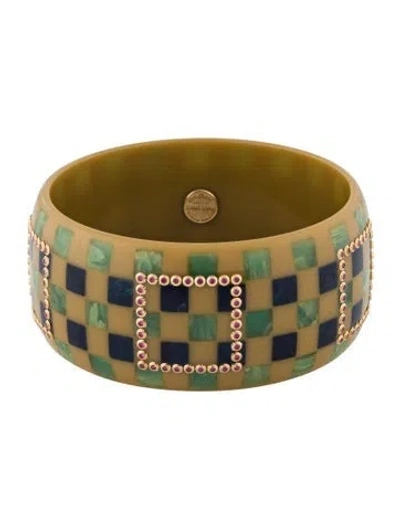 Pre-owned Mark Davis 1.28ctw Ruby Bakelite Bangle, 7" In Multi