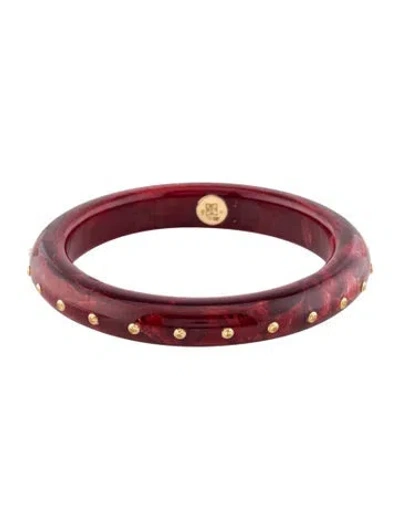 Pre-owned Mark Davis 18k Sapphire & Bakelite Bangle Bracelet, 8" In Multi