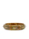 Mark Davis 18k Yellow Gold Bakelite And Rhodolite Bracelet In Multi