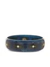 Mark Davis 18k Yellow Gold Bakelite Bracelet In Blue