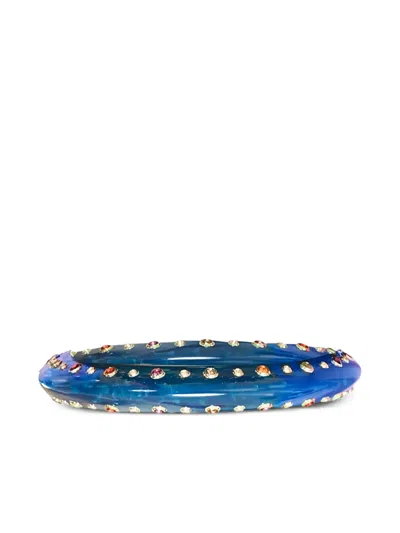 Mark Davis 18k Yellow Gold Bakelite Bracelet In Blue