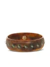 Mark Davis 18k Yellow Gold Bakelite Bracelet In Brown