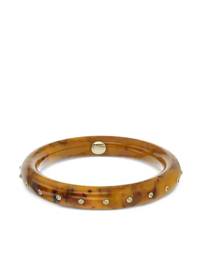 Mark Davis 18k Yellow Gold Bakelite Bracelet In Brown