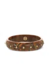 Mark Davis 18k Yellow Gold Bakelite Bracelet In Brown