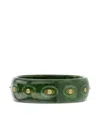 Mark Davis 18k Yellow Gold Bakelite Bracelet In Green