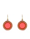 Mark Davis 18k Yellow Gold Bakelite Earrings In Multi