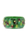 Mark Davis 18k Yellow Gold Bakelite Peridot Bracelet In Green