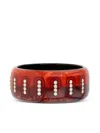 Mark Davis 18k Yellow Gold Bakelite Topaz Bangle In Gold