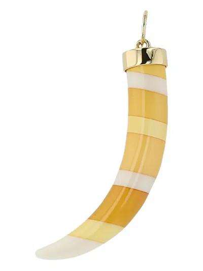 Mark Davis 18k Yellow Gold Bakelite Tusk Necklace