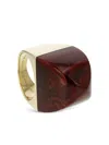 Mark Davis 18k Yellow Gold Kendall Bakelite Ring In Multi