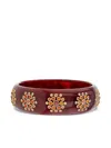 Mark Davis 18k Yellow Gold Multi-stones Bangle In Brown