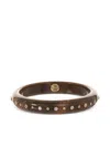 Mark Davis 18k Yellow Gold Sapphire Bakelite Bracelet In Brown