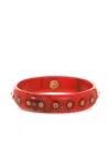 Mark Davis 18k Yellow Gold Small Citrine Bakelite Bangle In Red