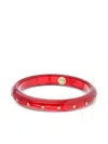 Mark Davis 18k Yellow Gold Small Yellow Sapphire Bakelite Bangle In Red
