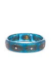 Mark Davis 18k Yellow Gold Topaz And Bakelite Bracelet In Blue